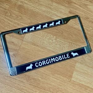 Corgimobile license plate cover. brand new. metal